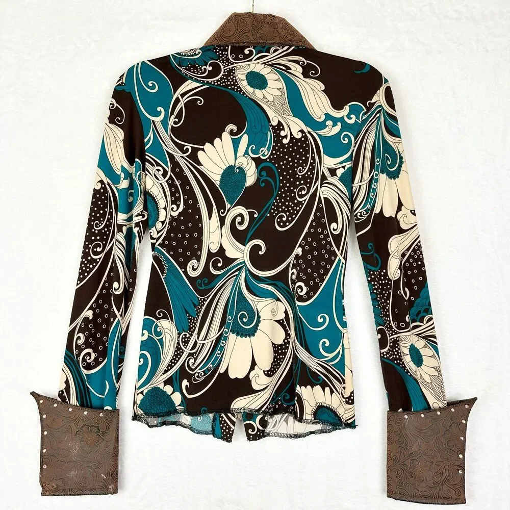 Western Show Pleasure Rail Shirt XS Equestrian Showmanship Horse Rodeo Queen